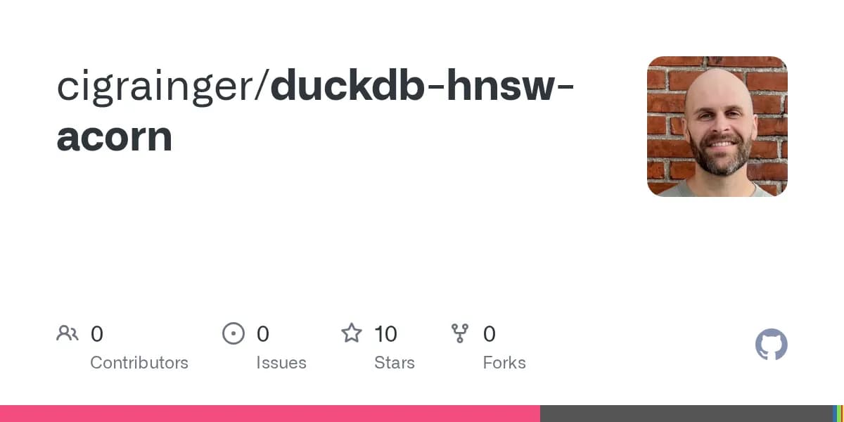 Show HN: DuckDB community extension for prefiltered HNSW using ACORN-1