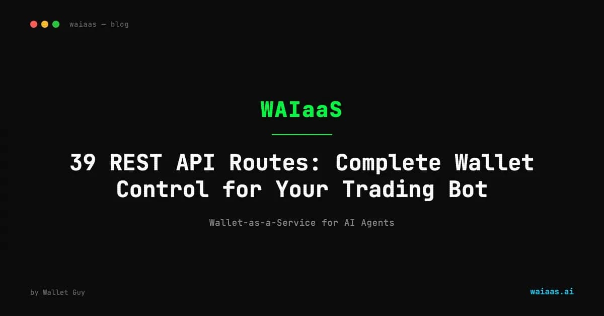 39 REST API Routes: Complete Wallet Control for Your Trading Bot