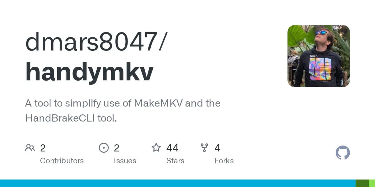 HandyMKV for MakeMKV and HandBrake Automation