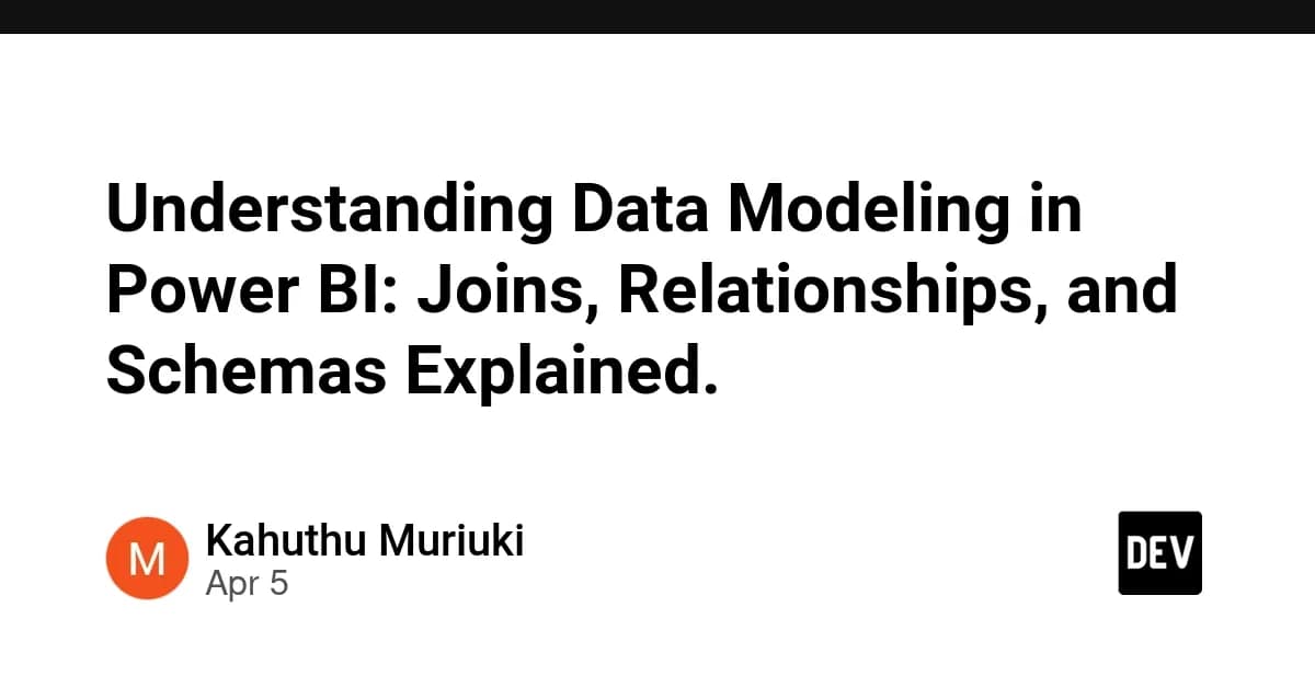 Understanding Data Modeling in Power BI: Joins, Relationships, and Schemas Explained.