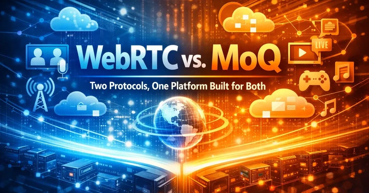 WebRTC vs. MoQ — Two Protocols, One Platform Completely Built for Both