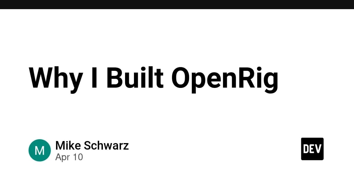 Why I Built OpenRig