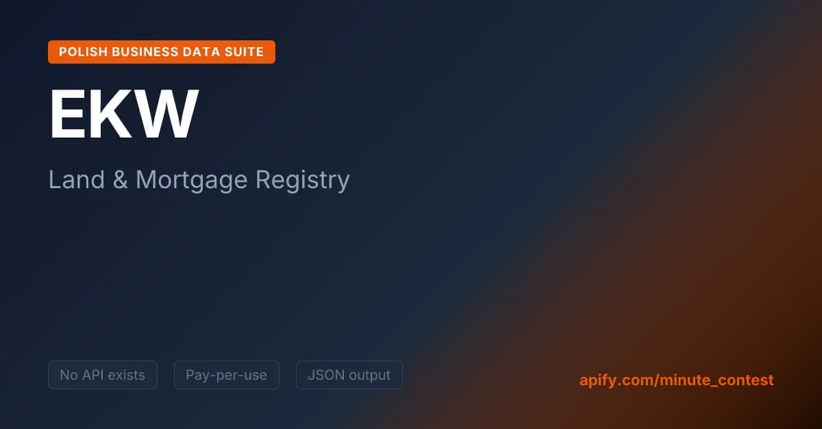 EKW Scraper: Polish Land Registry Data via API