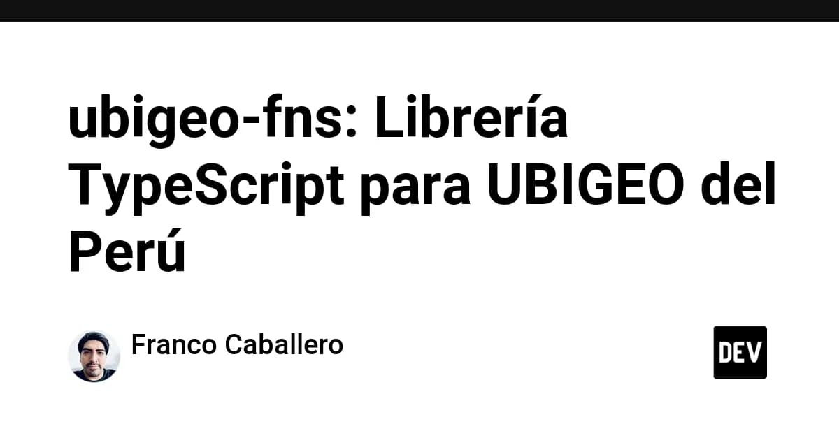 ubigeo-fns: Librería TypeScript para UBIGEO del Perú