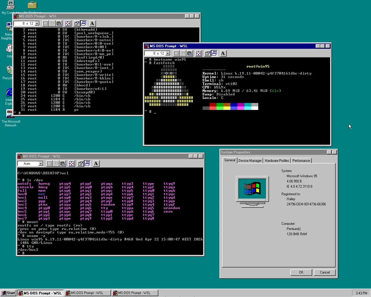 Windows 9x Subsystem for Linux