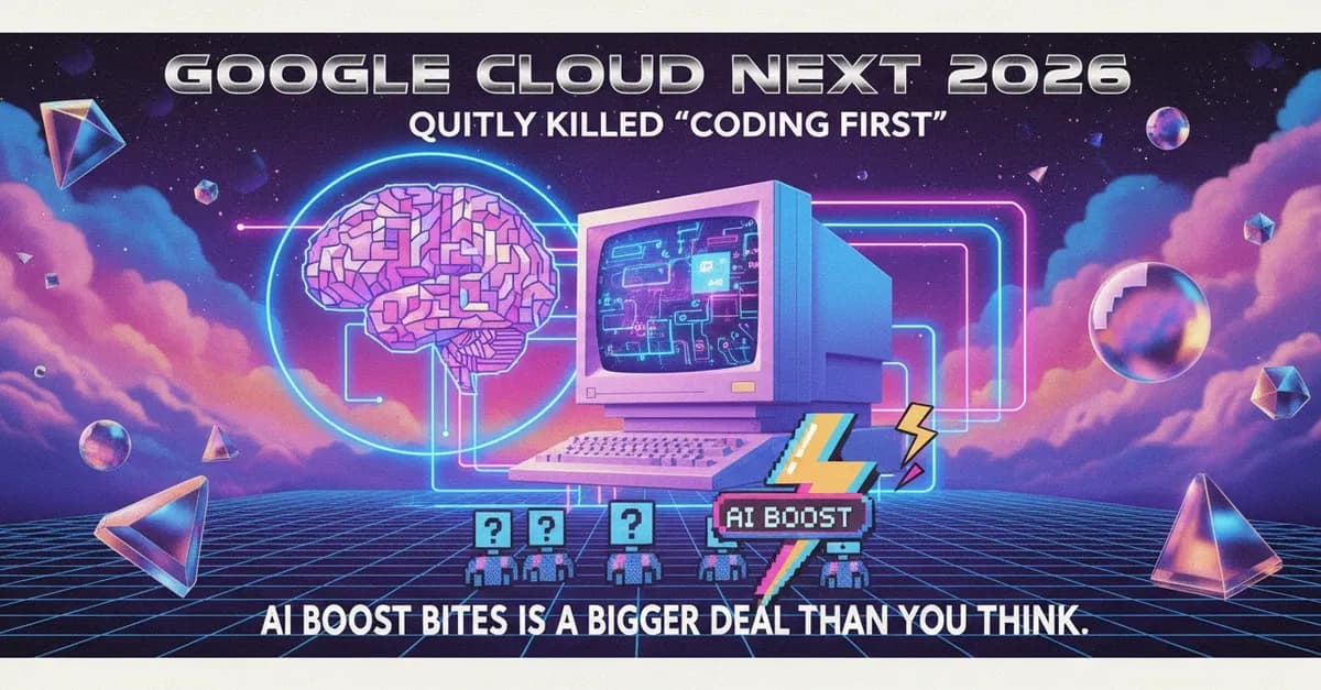 Google Cloud NEXT 2026 Quietly Killed “Coding First” — Here’s Why AI Boost Bites Is a Bigger Deal Than You Think