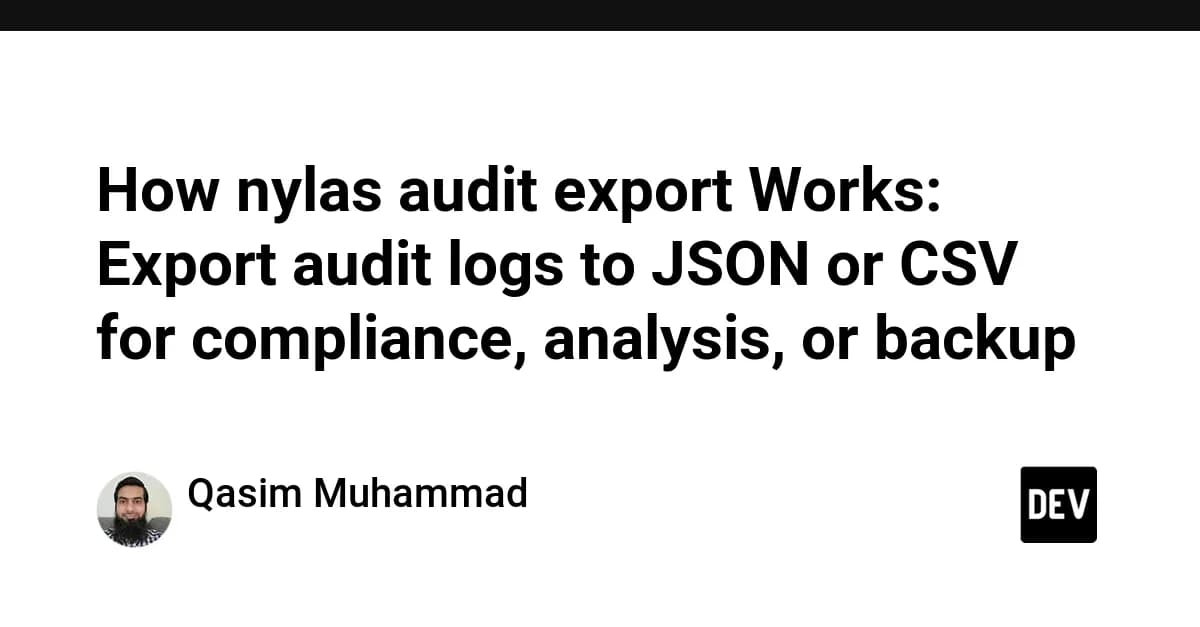 How nylas audit export Works: Export audit logs to JSON or CSV for compliance, analysis, or backup