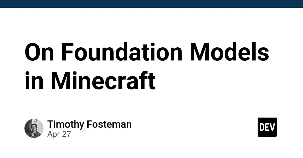 On Foundation Models in Minecraft