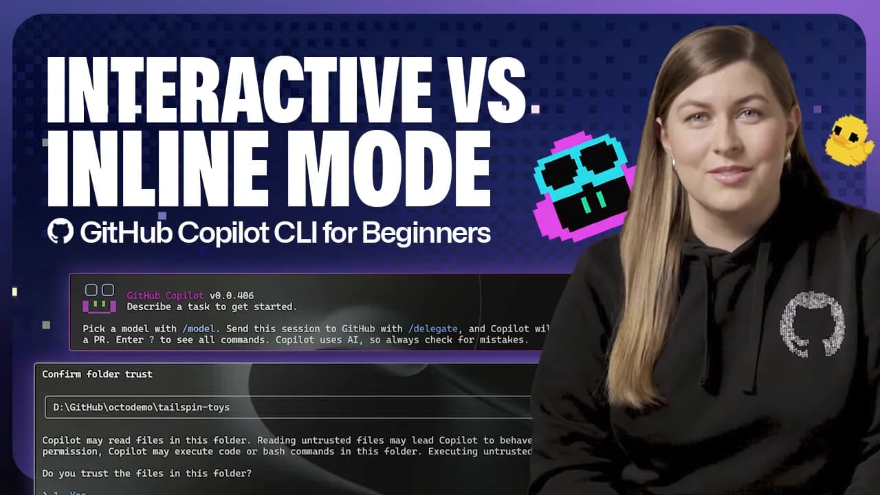 GitHub Copilot CLI for Beginners: Interactive v. non-interactive mode